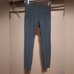 Gray High-Waisted Leggings